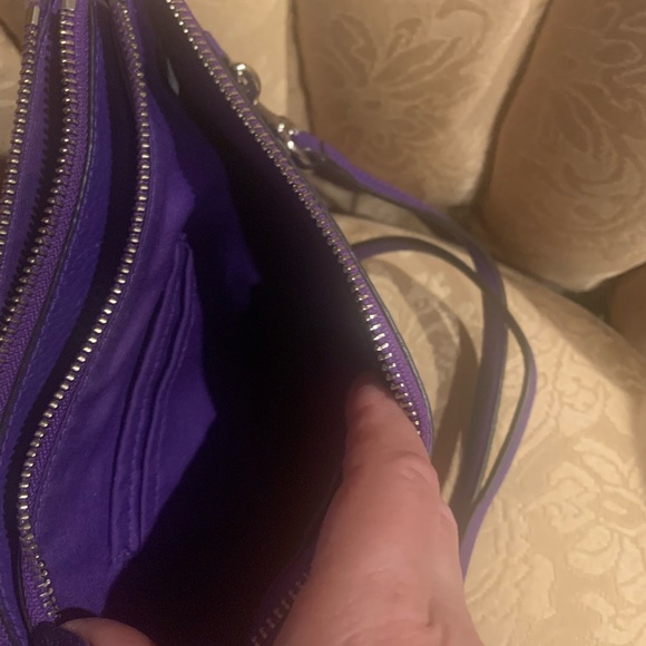 Coach Purple Leather Crossbody Bag - Picture 6 of 7